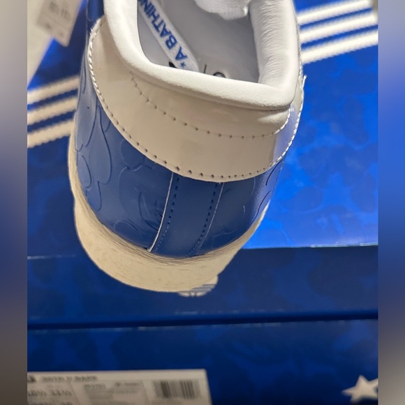 Adidas Bape Blue and White Sneakers New - Picture 11 of 11